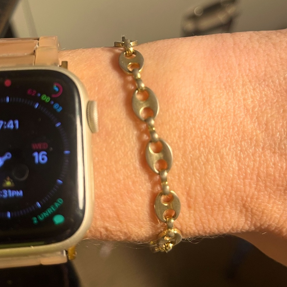 GIVENCHY 24k Gold-Plated Mariner-Chain Bracelet, GUC